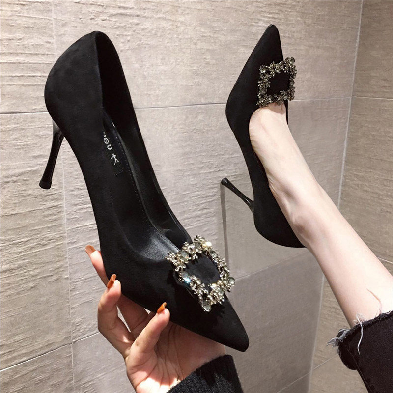 Givenivan 2022 new French high heels black all-match commuter style pointed toe stiletto heel