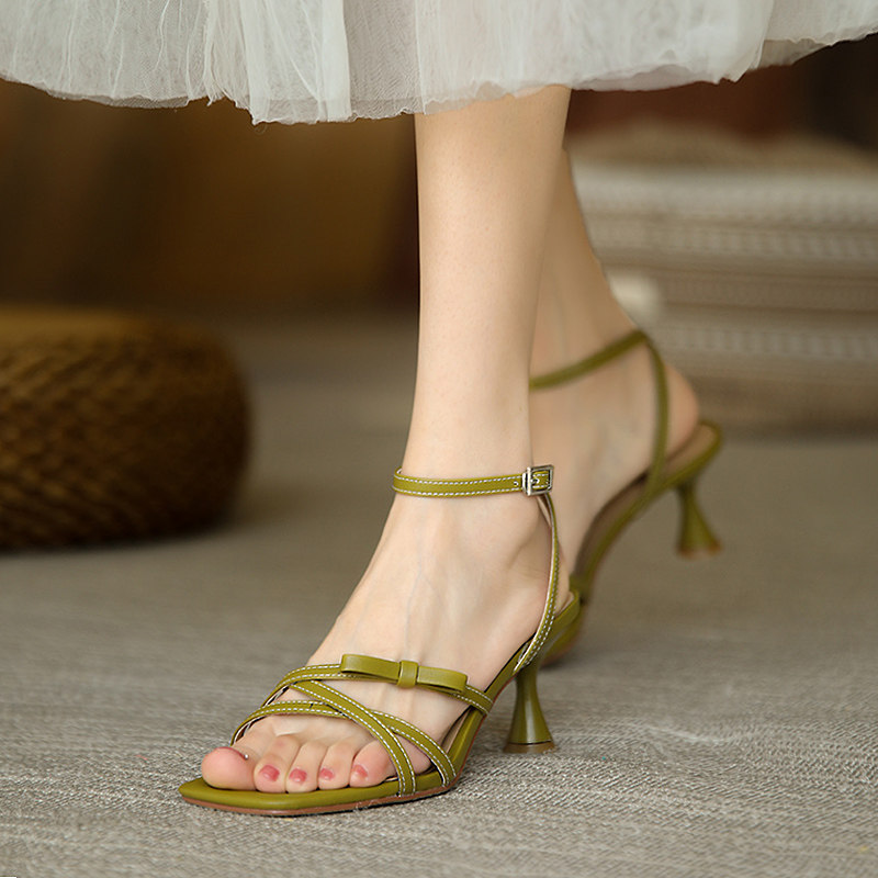 Givenivan comes against the high temperature ~ Roman open-toed sandals female summer fairy style high-heeled shoes stiletto 6cm