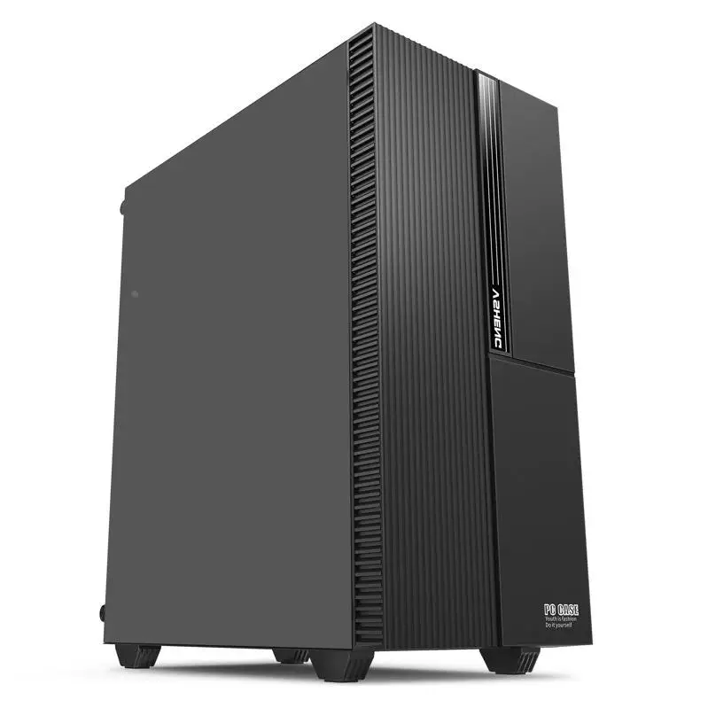 Черная каменная башня DIY мини-кейс для хоста поддерживает ATX большую плату офисный компактный корпус