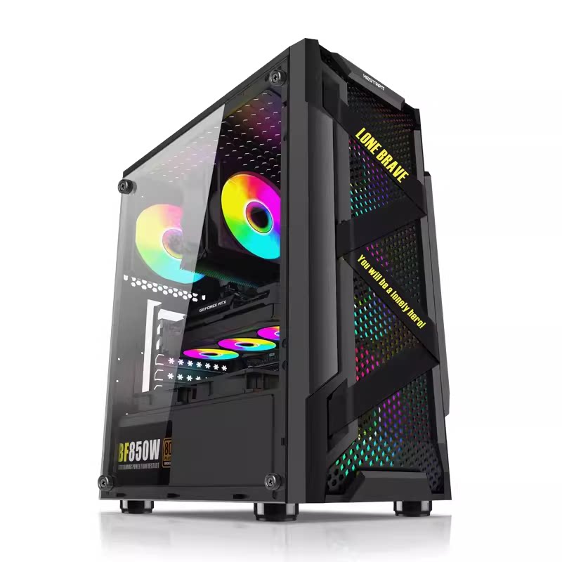 Коробка для киберспортивной игры Lone brave ATX в корпусе из закаленного стекла tower со стороны задней панели с 6-ю позициями вентиляторов USB3.0