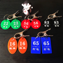  Custom Malatang number plate clip number sticker number plate Call number plate Key card Hand ring number storage card