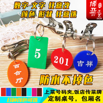  Hotel number plate Restaurant number plate Clip Number card Box table number Serving dish clip card Taste card