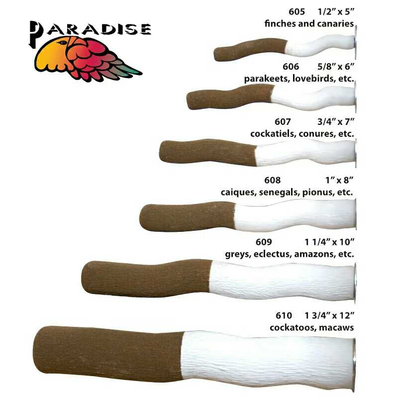 CAITEC Paradise American Bird of Paradise brand Parrot scrub stand stick 6 sizes to choose from
