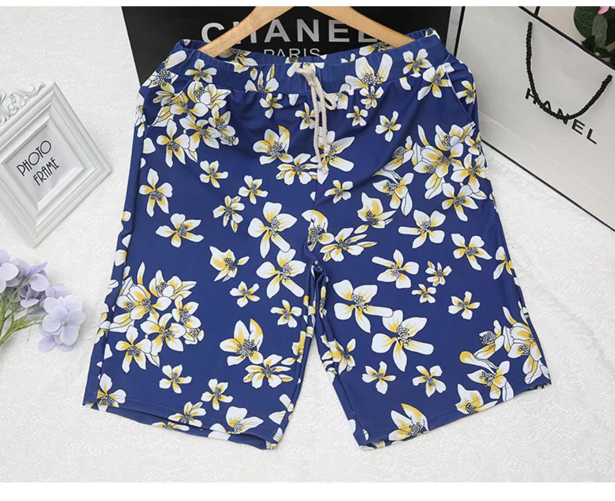 Quần đi biển cho nam Cặp đôi Kích thước lớn Loose 5 điểm Thời trang khô nhanh Thời trang giản dị Mùa hè bên bờ biển 2018 Mới 	quần đi biển giá	