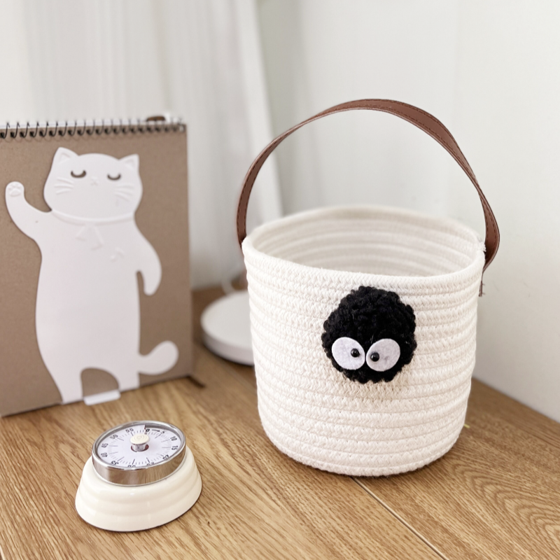 In Nordic cotton wire collection basket knitting basket cartoon desktop finishing box fabric frame frame basket small hung basket