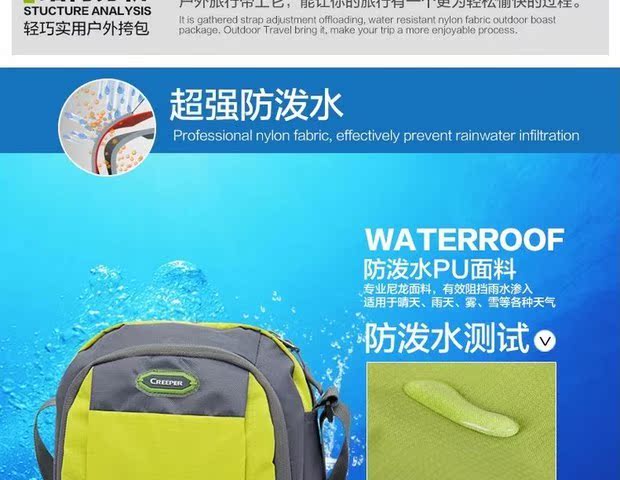 Creeper ngoài trời giải trí nam và nữ đeo chéo thời trang ba lô nhỏ YD-605 túi dior chính hãng