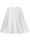 Chicven Autumn New Simple Loose Long-Sleeve White T-Shirt for Women Versatile Top Round Neck Brushed Base Shirt for Women