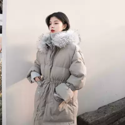 CHICVEN winter New Korean version of big fur collar hooded cotton coat loose padded jacket medium and long version of coat