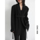 CHICVEN gender-fluid design niche wide shoulder ribbon mid-length drape suit jacket suit women's suit