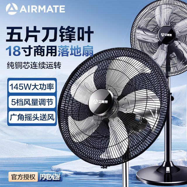 Emmet 18-inch powerful shaking head industrial floor-standing fan