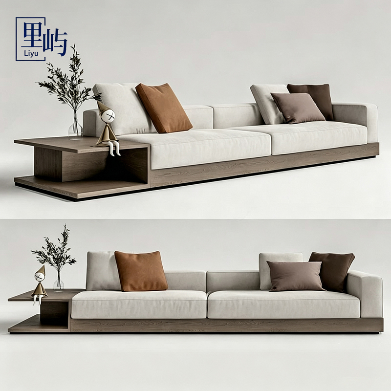 Sofa Set for Sales Office Negotiation, Italian Minimalist Style, Hotel Lobby, Clubhouse, Model Room, Lounge Area, Booth Sofa