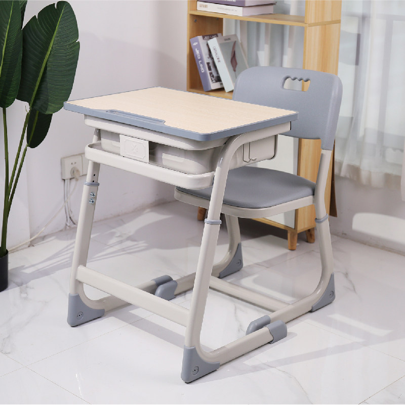 Study Desk High School Students Remedial Class Training Course Coaching Class School Single Lift Class Table And Chairs Manufacturer Direct Sales