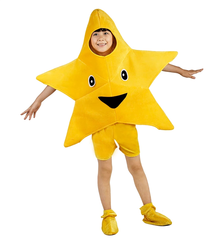 Quần áo biểu diễn rau quả cho trẻ em, ngôi sao trình diễn thời trang hoa quả ngôi sao cosplay, trang phục lễ hội phụ huynh-trẻ em đồ bé trai