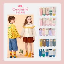 Autumn and winter cotton (5 pairs) cartoon small animal Xinjiang long staple cotton childrens middle tube socks