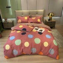 Autumn and winter cotton thickened abrasive four-piece set soft skin-free winter warm kit