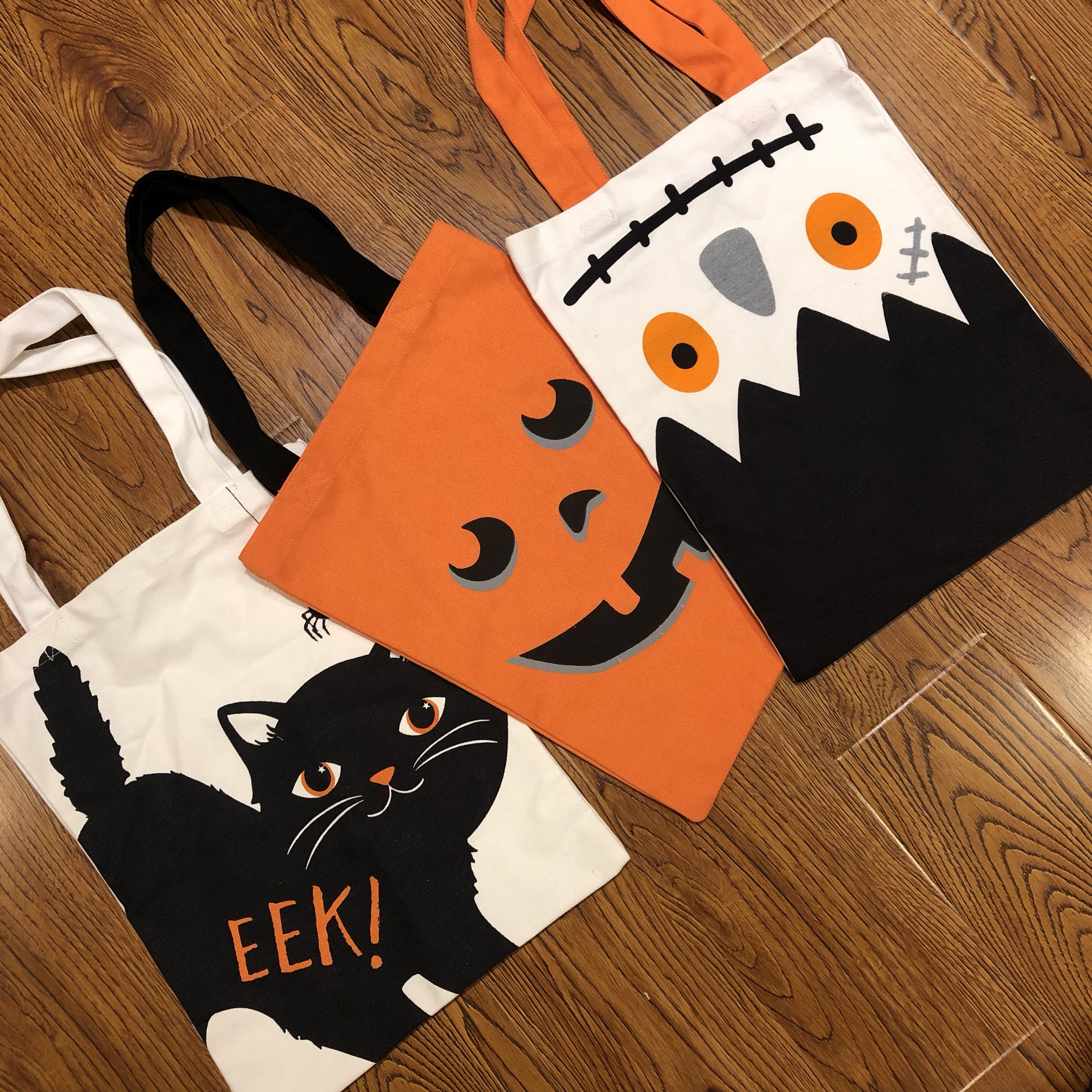 Special three-color canvas candy bag hand carrying bag for children's supplementary bags 25 * 35cm single