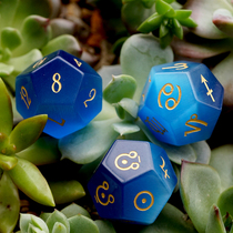 Treasure Blue Cat Eye Stone Stars 3 pieces Planets Constellations Palace Places Dice Dice Dice Dice Color