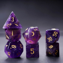 Natural amethyst board game dice running group Cthulhu running group COC gem board game running group dice 20-sided dice