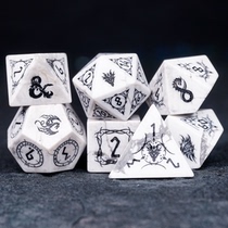 Natural white turquoise running group dice COC dice dnd dice running group gem TRPG dice Cthulhu running group