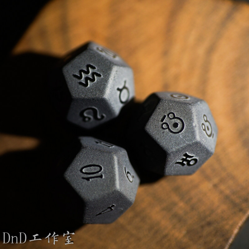 Black Yaoshi Dice 3 Pieces of Stellar Elephant Planet Palace Throne Constellations Crystal Dice Dice Dice Color