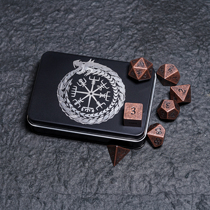 Roll plated red bronze color DnD running group metal dice COC dice 10 face dice Csulluron with underground city