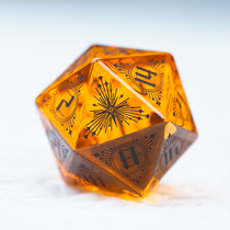 Orange Zircon Time and Space Singularity COC Running Group Dice DND Dice Gem D20TRPG Dice Magic Dice