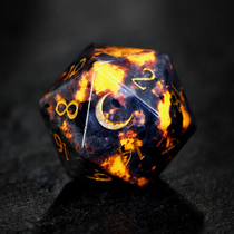 Natural flame stone DnD dice Cthulhu dice running group board game ultraviolet glare D20 custom running group dice