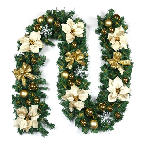 Рождественские украшения 2,7 метра Рождественская ветка из ротанга сосновая посылка с подсветкой дверь подвесное окно оформление сцены в отеле