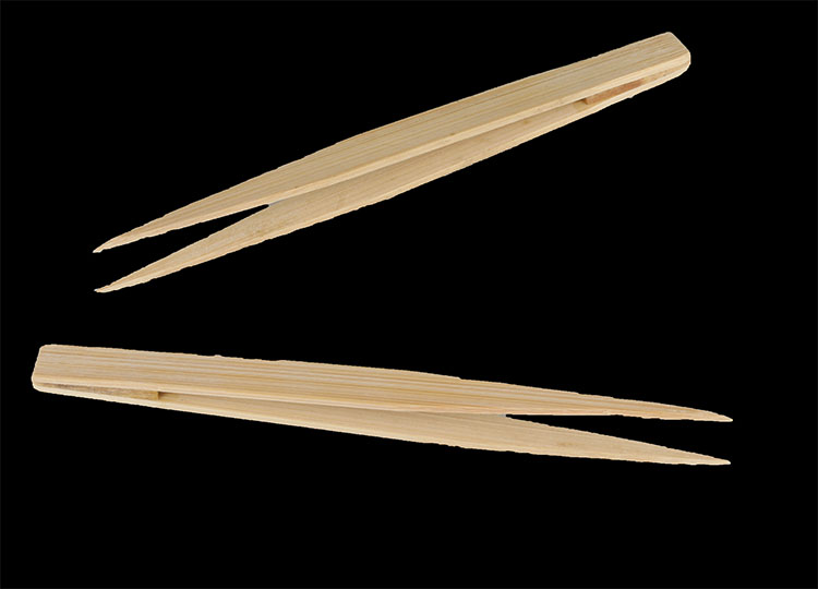 Bamboo Clamp tweezers Pure gold foil pure silver foil special bamboo tweezers handmade bamboo clamp 15cm