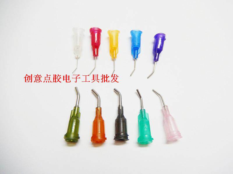 Dispensing 45-degree elbow dispensing needle plastic seat stainless steel screw mouth precision curved needle dispensing needle half-inch curved needle