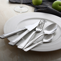 Thickened Stainless Steel Western Food Knife Fork and Spoon Set Steak Knife and Fork Western Food Tableware Foreign Trade Export Italy Rome