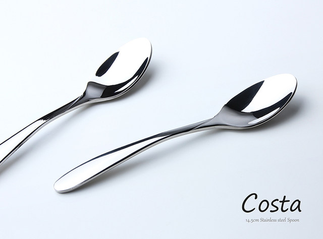 Costa tea spoon teaspoon tea more spoon stir small spoon dessert spoon thickened stainless steel foreign trade export UK