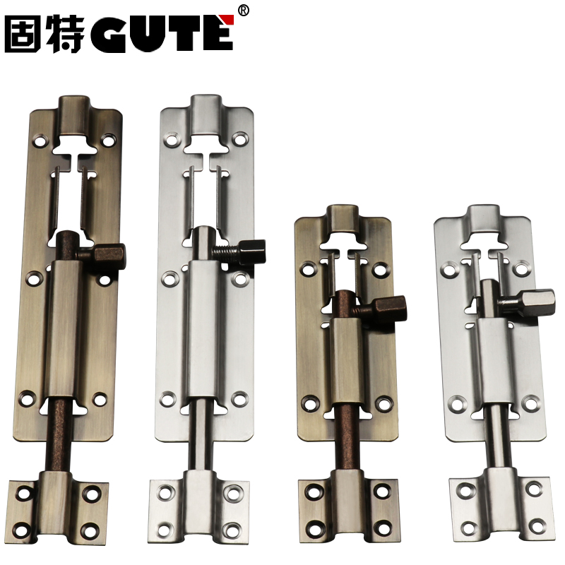 Gooter Bolt 340D stainless steel door buttoned door bolt door latch thickened security door buckle makeup compartment clear bolt lock catch