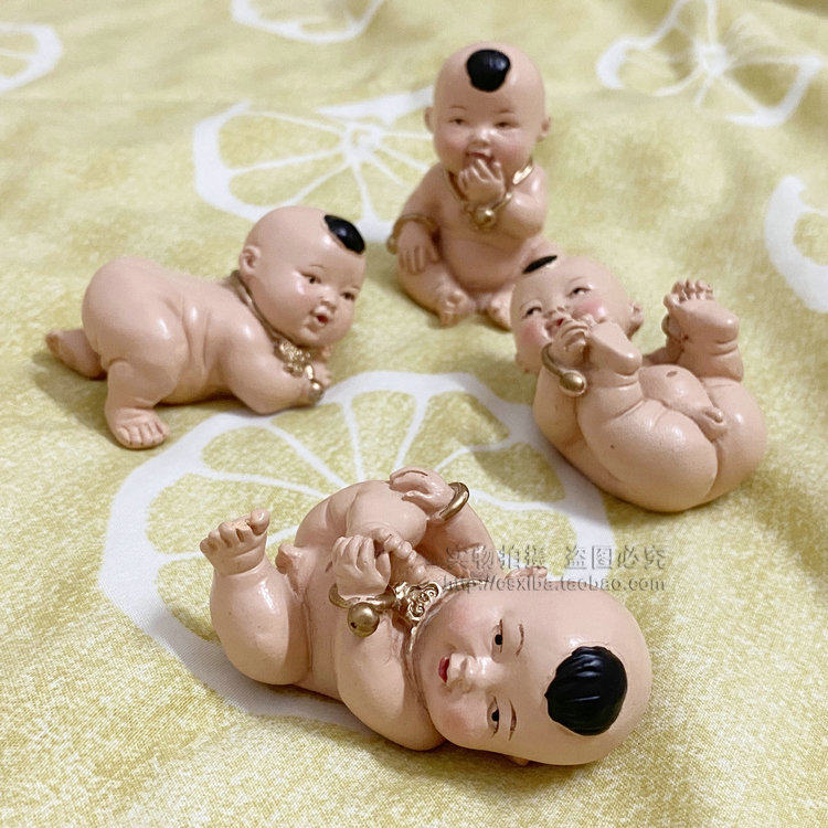 Imitation ceramic press bed doll Doll man's bed Tim Ding Sixi man's baby baby set of wedding ornaments festive supplies