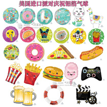American import party celebration party birthday party aluminum foil balloon decoration event scene atmosphere decoration balloon
