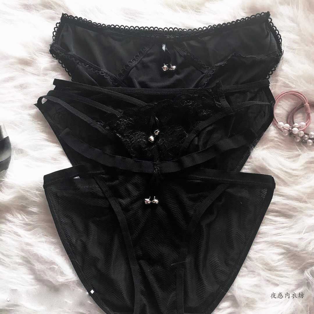 3 Talliro Schoolgirls Sexy Cute Bell Black Fashion Multiple with secondary meta-triangular inner pants underpants
