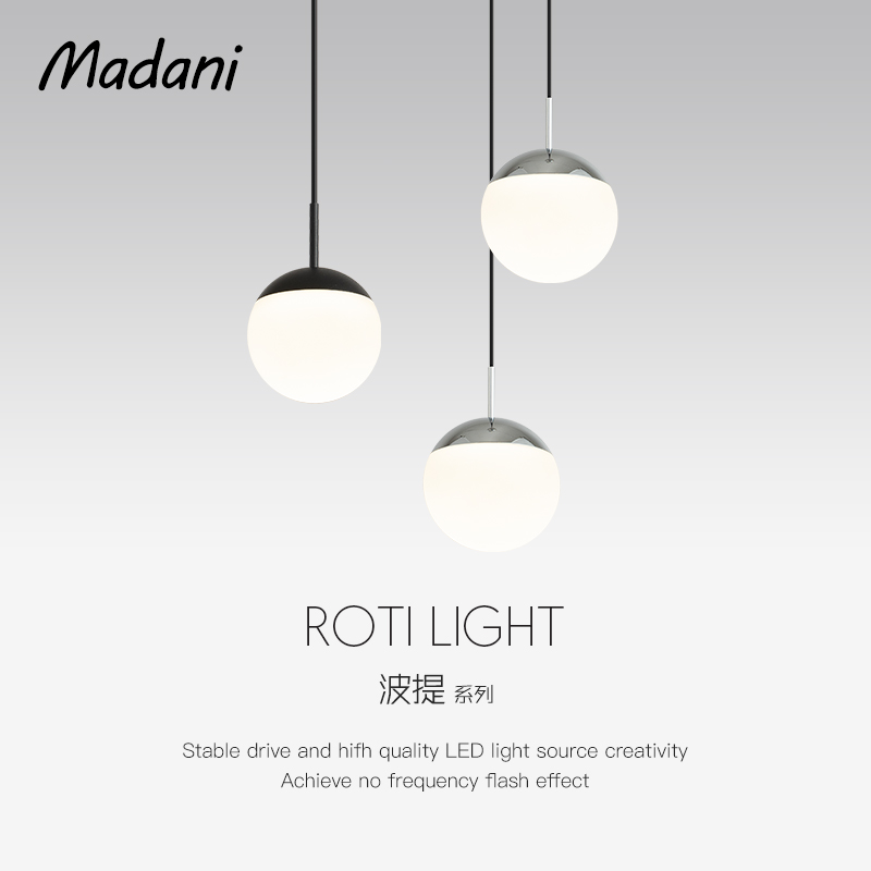 Madani Boti bedside chandelier led ball lamp acrylic restaurant chandelier single head