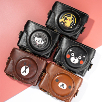 Suitable for Sony cartoon black card RX100M6 camera RX100M2 RX100M2 M3 M4 ZV1 ZV1 leather cover RX100