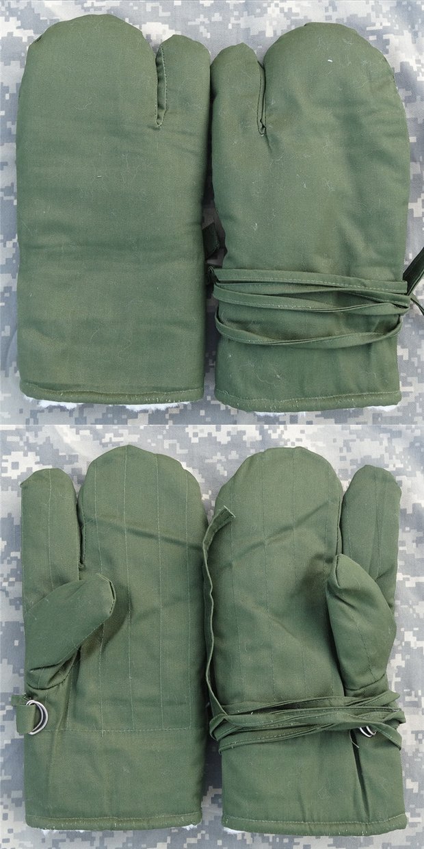 Authentic 78 phong cách đất đai ba ngón tay bằng vải len da găng tay một người đàn ông và phụ nữ mùa đông dày lên vùng tóc trắng tinh khiết - Găng tay găng tay nữ đẹp