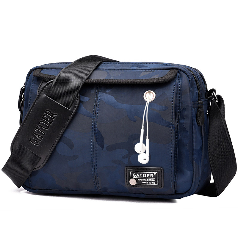 Men's bag shoulder bag leisure sports small bag large capacity Oxford cloth messenger bag men's bag canvas student messenger bag