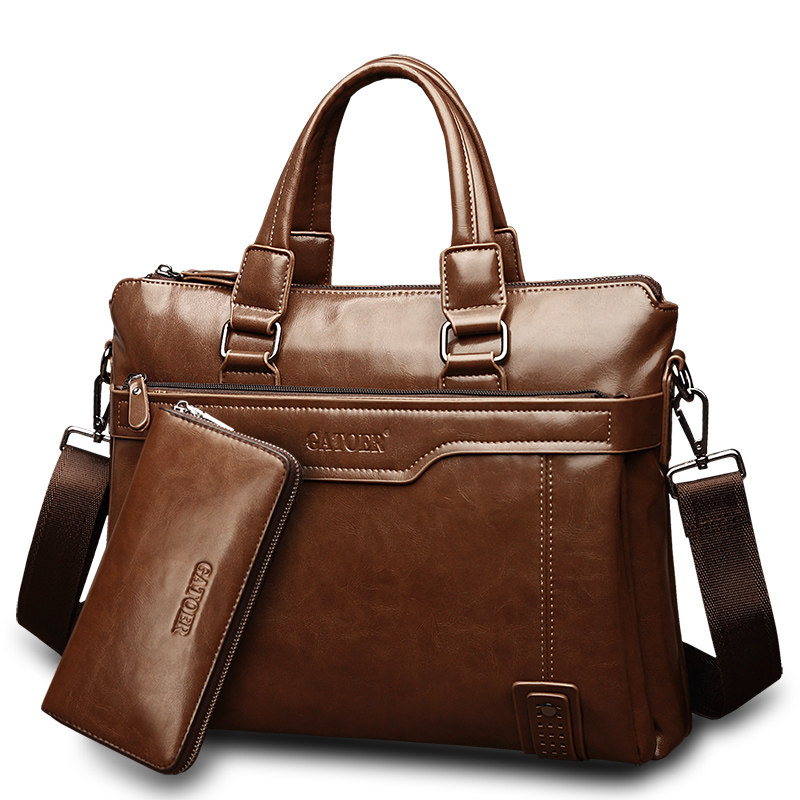 Business BriefcaseMen's BagLarge Capacity Satchel BagHandbagHorizontal Shoulder BagComputer BagMessenger BagHandbag