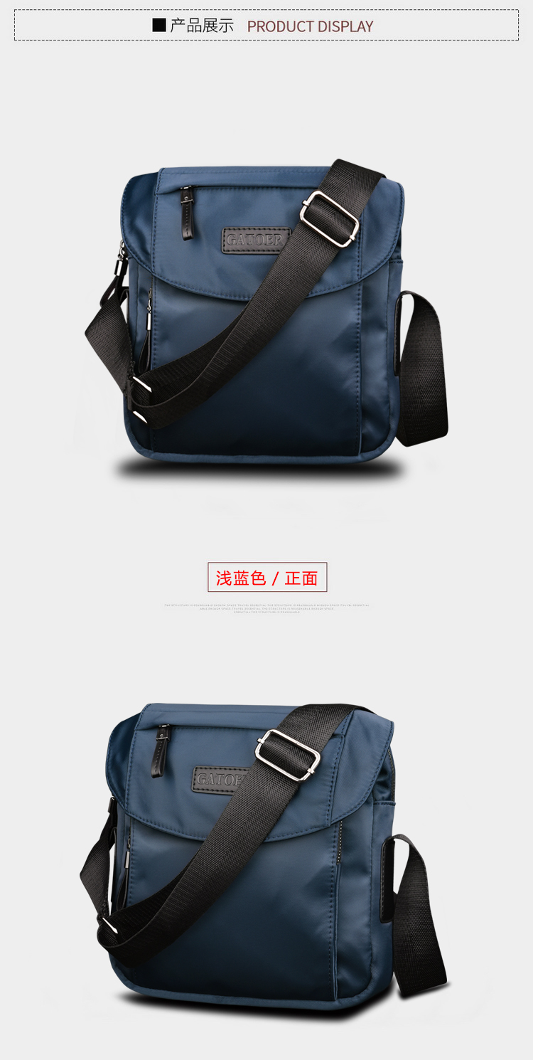 Phiên bản thông thường của Hàn Quốc của túi đeo vai nam nylon túi chéo chéo ba lô nam vải canvas Oxford quay Messenger túi thủy triều túi đeo chéo nữ