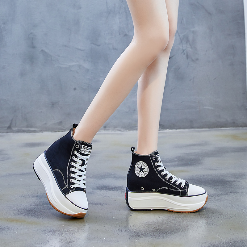 2022 Exploits Ins Street Clapping Port Wind Anti Splash Water High Cylinder Sails Shoes Women Europe Station Thick Bottom Pine Pastry Little White Shoes 33