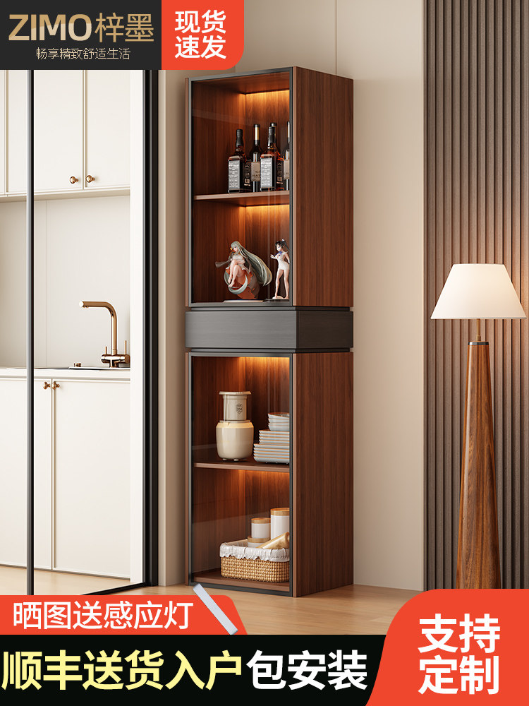 Glass Sideboard, Wine Cabinet, Bookcase, Display Shelf, Wall-Mounted Home Living Room Cabinet, Sofa, Tv Cabinet, Side Cabinet for Figurines