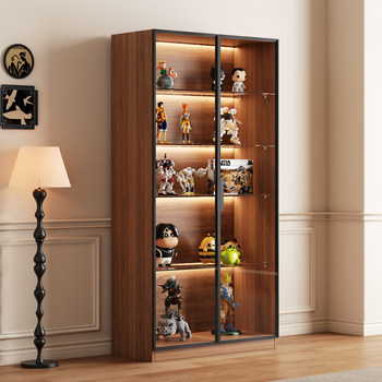 Glass Door Display Cabinet for Home Use in the Living Room, Wine Cabinet, Blind Box Toys, Lego Model Ornaments, Transparent Bookshelf