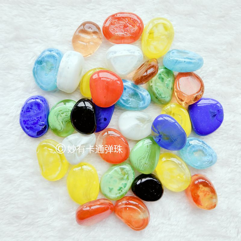 Painted cobblestone glass stone pebble stone colored stone fish fish fish tank building decoration aquarium flower pot 