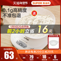 Supor electronic scale called kitchen baking high-precision food weighing device small household platform weighing precision
