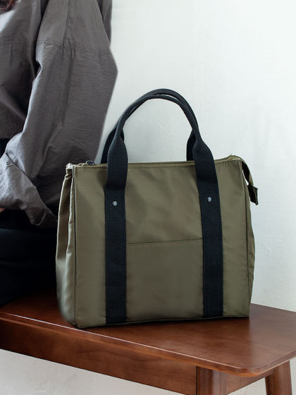 日式饭盒袋上班族手提大容量加厚铝箔保温袋高颜值防水通勤便当包