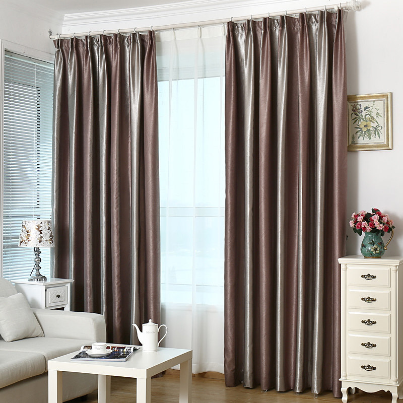 2021 pop Nordic minimalist modern full shading 100 light-tight bedroom living room pure color collage finished curtains