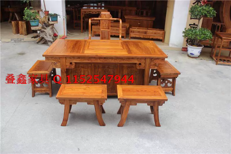 Diexin Đồ Nội Thất Trung Sơn Ming và Qing Triều Đại Cổ Điển Redwood Chung Bàn Trà Bộ Bảng Lớp Chính Hãng Mới Khuyến Mãi Đặc Biệt